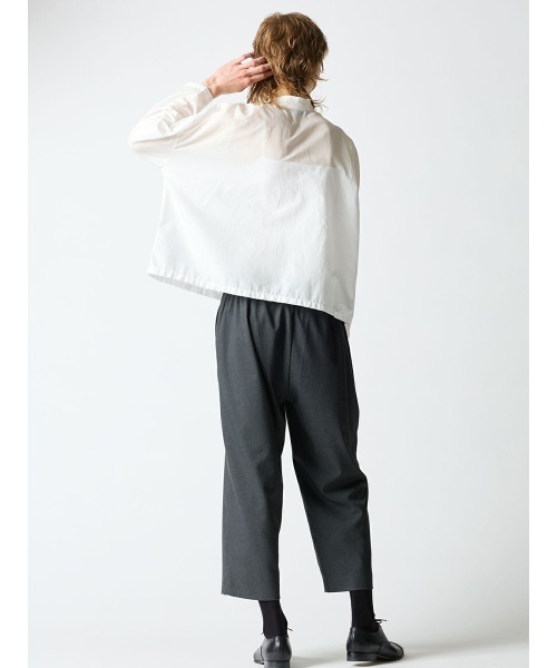 mizuiroind(ミズイロインド)の「mizuiro ind T/Rイージーストレートパンツ(その他パンツ・レディース・ブラック/チャコールグレー/ネイビー・2/1)」の14枚目の写真