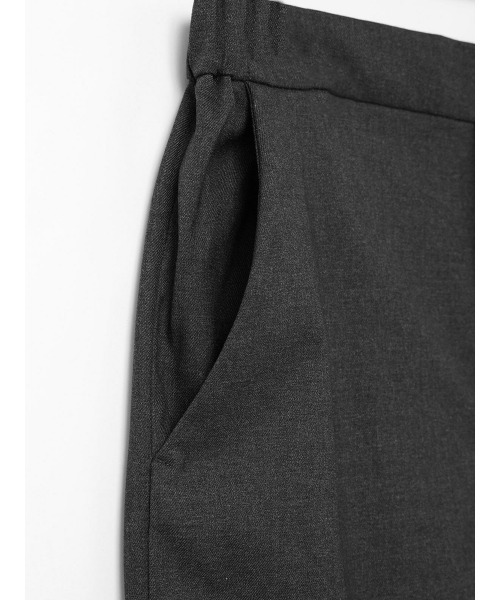mizuiroind(ミズイロインド)の「mizuiro ind T/Rイージーストレートパンツ(その他パンツ・レディース・ブラック/チャコールグレー/ネイビー・2/1)」の7枚目の写真