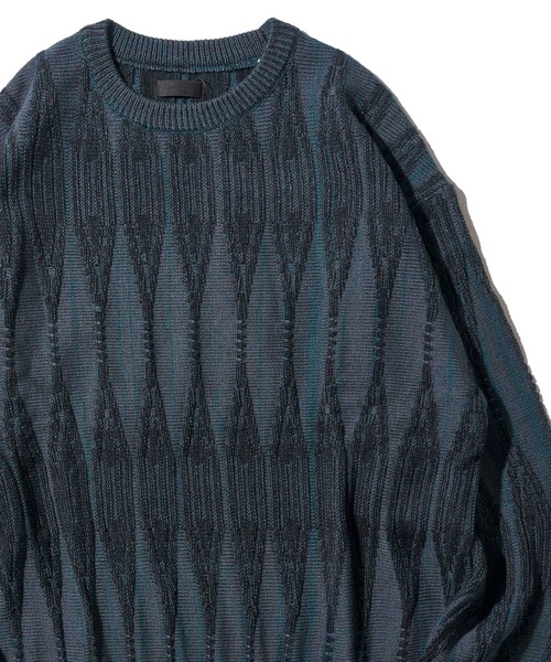 新品タグ付☆ ADORE ジオメトリックニットプルオーバー UNTITLED｜【着映え/すっきり丈】ジオメトリック柄ジャカードニット