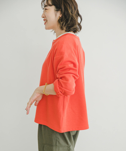 ITEMS URBANRESEARCH(アイテムズ アーバンリサーチ)の「コンパクトカーディガン(カーディガン/ボレロ・レディース・ブラウン/アイボリー/オレンジ/ブルー/ブラック・FREE)」の6枚目の写真