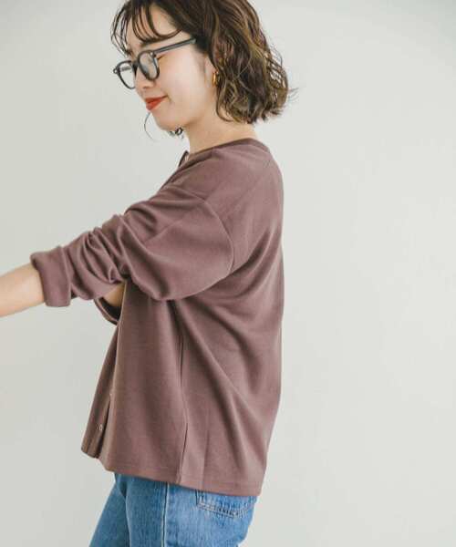 ITEMS URBANRESEARCH(アイテムズ アーバンリサーチ)の「コンパクトカーディガン(カーディガン/ボレロ・レディース・ブラウン/アイボリー/オレンジ/ブルー/ブラック・FREE)」の11枚目の写真