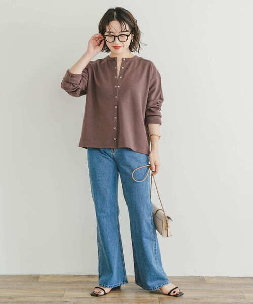 ITEMS URBANRESEARCH(アイテムズ アーバンリサーチ)の「コンパクトカーディガン(カーディガン/ボレロ・レディース・ブラウン/アイボリー/オレンジ/ブルー/ブラック・FREE)」の12枚目の写真