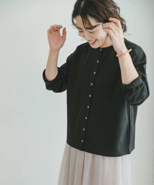 ITEMS URBANRESEARCH(アイテムズ アーバンリサーチ)の「コンパクトカーディガン(カーディガン/ボレロ・レディース・ブラウン/アイボリー/オレンジ/ブルー/ブラック・FREE)」の14枚目の写真