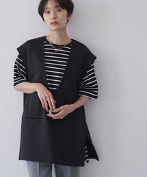 AMERICAN HOLIC | SET ポンチベスト+5分袖カットプルオーバー(Tシャツ/カットソー)