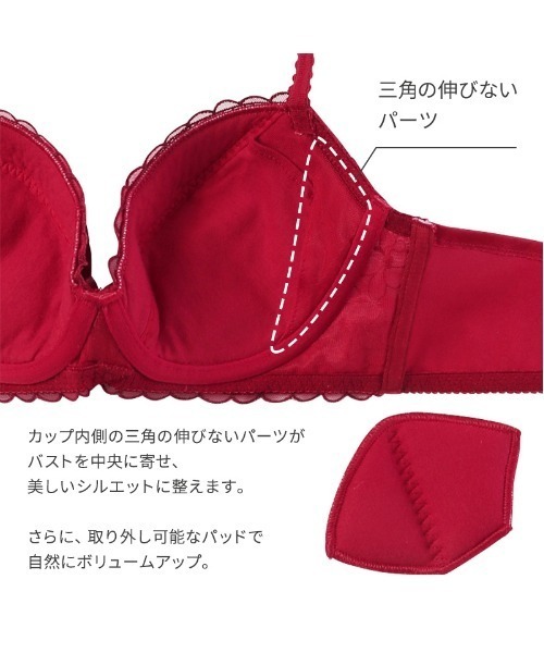 Triumph（トリンプ）の「【WEB限定ブラ＆ショーツセット】すっきりスムースブラ【D,E,Fカップ】 WHU + Hikini 39 Y3 A1 RL1（ブラ&ショーツ・レディース・レッド/ブラック/ピンクベージュ/グレー/ピンク/ライトグリーン・E80/F70/F80/D80/D75/E85/E65/F75/E75/F85/E70/D70/D85/D65/F65）」の22枚目の写真