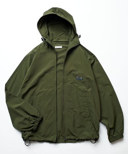 FREAK'S STORE（フリークスストア）の「限定展開 ビッグシルエット ナイロンフーディージャケット/ジップブルゾン（ナイロンジャケット・メンズ・ブラック/ベージュ/ネイビー/オリーブ・SMALL/MEDIUM/LARGE）」の12枚目の写真