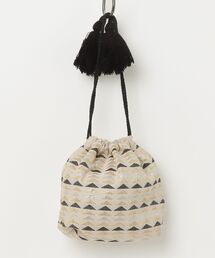 MAISON mou（メゾンムー）の「【Swaraj/スワラージ】ジャガードタッセル巾着（ショルダーバッグ）」