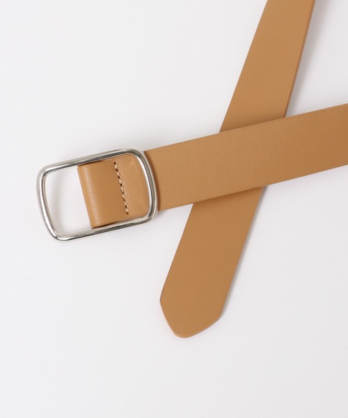 KBF（ケイビーエフ）の「スクエアバックルベルト（ベルト・レディース・キャメル/ブラック・ONE）」の6枚目の写真
