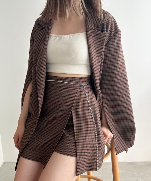Heather（ヘザー）の「スリットスリーブミドルジャケット　974348（テーラードジャケット・レディース・ブラウン系その他2/チャコールグレー/ブラウン系その他・FREE）」の15枚目の写真