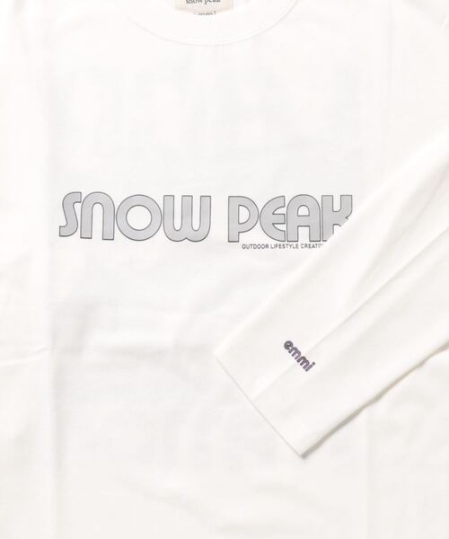 Snow Peak（スノーピーク）の「【emmi×Snow Peak】LAND Station L/S T（Tシャツ/カットソー・レディース・ホワイト・MEDIUM/LARGE）」の3枚目の写真