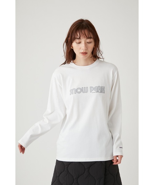 Snow Peak（スノーピーク）の「【emmi×Snow Peak】LAND Station L/S T（Tシャツ/カットソー・レディース・ホワイト・MEDIUM/LARGE）」の8枚目の写真