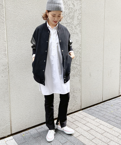 Spick & Span（スピックアンドスパン）の「≪WEB限定追加≫スタジアムジャンパー（スタジャン・レディース・ブラック・36/38）」の6枚目の写真