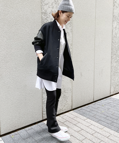 Spick & Span（スピックアンドスパン）の「≪WEB限定追加≫スタジアムジャンパー（スタジャン・レディース・ブラック・36/38）」の7枚目の写真