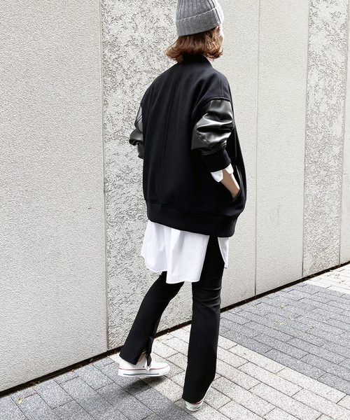 Spick & Span（スピックアンドスパン）の「≪WEB限定追加≫スタジアムジャンパー（スタジャン・レディース・ブラック・36/38）」の8枚目の写真