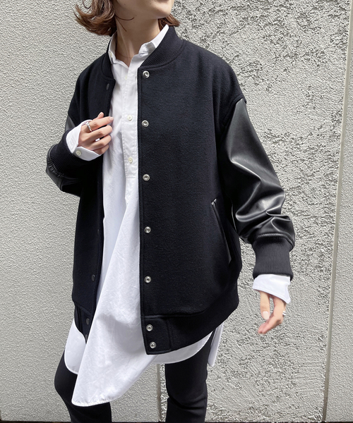 Spick & Span（スピックアンドスパン）の「≪WEB限定追加≫スタジアムジャンパー（スタジャン・レディース・ブラック・36/38）」の9枚目の写真