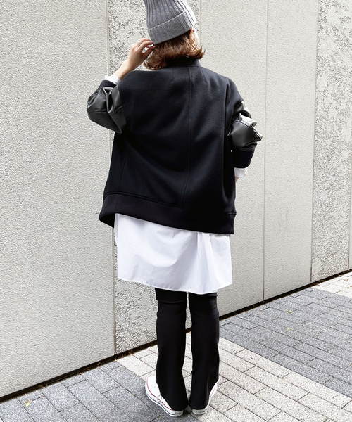 Spick & Span（スピックアンドスパン）の「≪WEB限定追加≫スタジアムジャンパー（スタジャン・レディース・ブラック・36/38）」の11枚目の写真