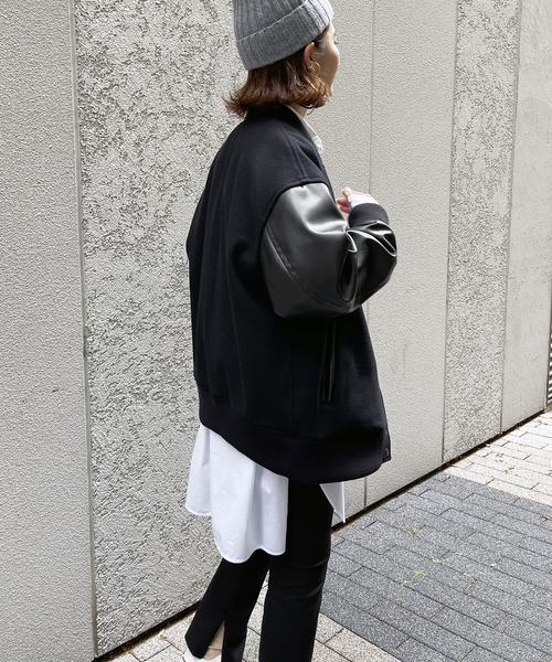 Spick & Span（スピックアンドスパン）の「≪WEB限定追加≫スタジアムジャンパー（スタジャン・レディース・ブラック・36/38）」の13枚目の写真