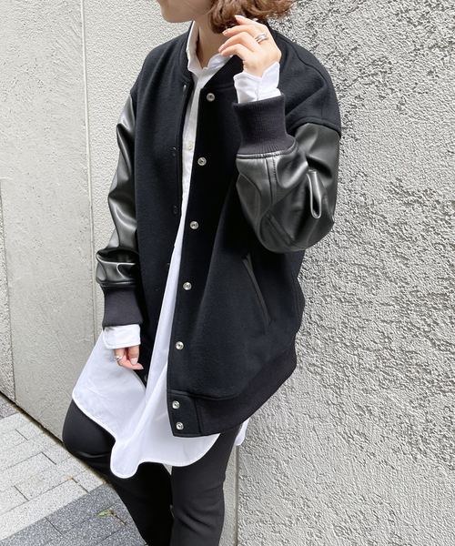 Spick & Span（スピックアンドスパン）の「≪WEB限定追加≫スタジアムジャンパー（スタジャン・レディース・ブラック・36/38）」の15枚目の写真