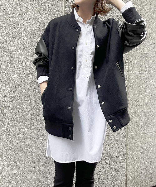 Spick & Span（スピックアンドスパン）の「≪WEB限定追加≫スタジアムジャンパー（スタジャン・レディース・ブラック・36/38）」の16枚目の写真