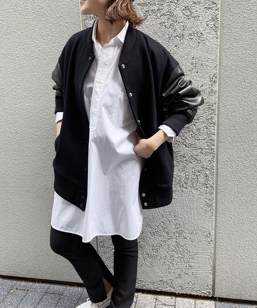 Spick & Span（スピックアンドスパン）の「≪WEB限定追加≫スタジアムジャンパー（スタジャン・レディース・ブラック・36/38）」の19枚目の写真