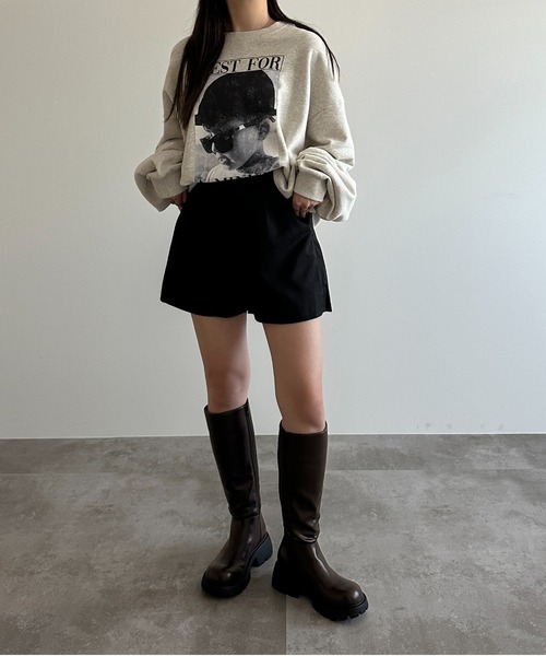 apres jour mignon（アプレジュールミニョン）の「厚底ロングブーツ【ZOZOTOWN限定アイテム】（ブーツ・レディース・ダークブラウン/ブラック・SMALL/LARGE/MEDIUM/X-LARGE）」の9枚目の写真