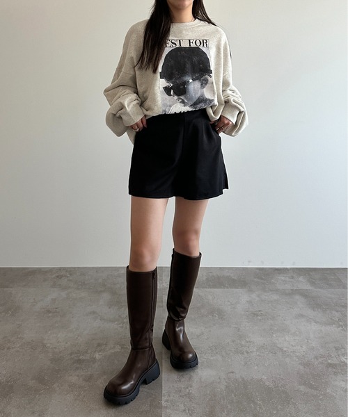 apres jour mignon（アプレジュールミニョン）の「厚底ロングブーツ【ZOZOTOWN限定アイテム】（ブーツ・レディース・ダークブラウン/ブラック・SMALL/LARGE/MEDIUM/X-LARGE）」の10枚目の写真