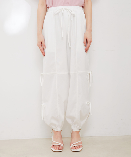 VIS(ビス)の「【洗える】サイドスリットリボンパンツ(カーゴパンツ・レディース・サックスブルー/ホワイト/クリーム・FREE)」の18枚目の写真