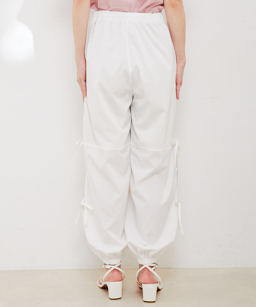VIS(ビス)の「【洗える】サイドスリットリボンパンツ(カーゴパンツ・レディース・サックスブルー/ホワイト/クリーム・FREE)」の20枚目の写真