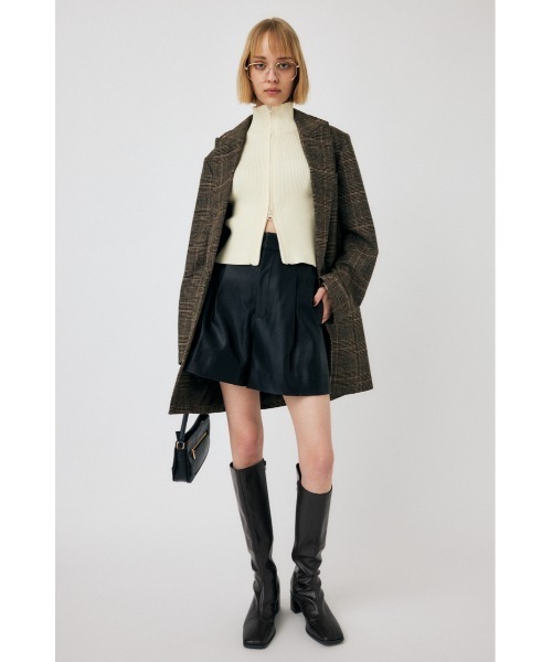 MOUSSY（マウジー）の「F/LEATHER HW HALF パンツ（その他パンツ・レディース・ブラック・2/1）」の4枚目の写真