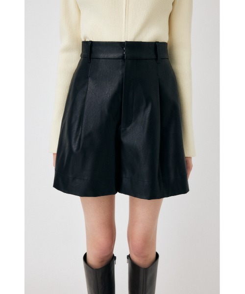MOUSSY（マウジー）の「F/LEATHER HW HALF パンツ（その他パンツ・レディース・ブラック・2/1）」の5枚目の写真