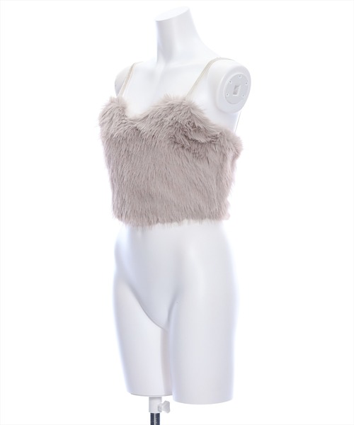 clear(クリア)の「×バックリボンファービスチェ(ベスト・レディース・ブラック/グレイッシュベージュ/ピンク/グレー/アイボリー・F)」の6枚目の写真