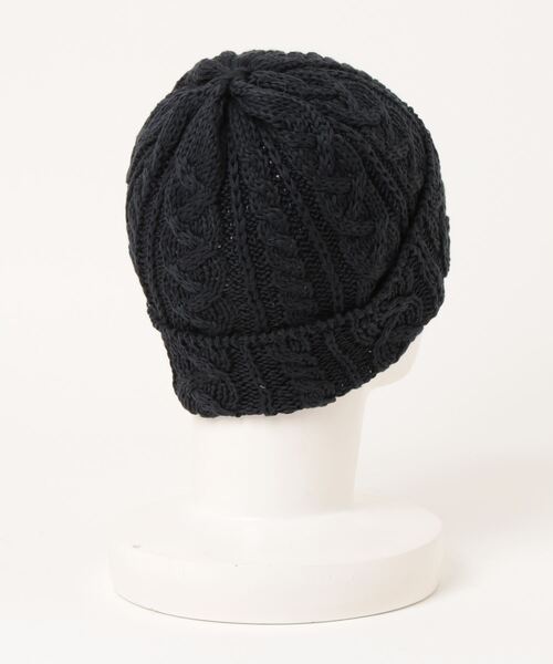 go slow caravan（ゴースローキャラバン）の「HIGHLAND2000/ハイランドトゥーサウザンド　Cable Bobcap【GSC別注】（ニットキャップ/ビーニー・レディース・ブラック/ネイビー/モスグリーン/オレンジ・FREE）」の10枚目の写真