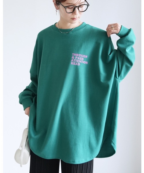 reca(レカ)の「前後ロゴゆったりスウェット(スウェット・レディース・オートミール/ネイビー/グレー/ホワイト系その他2/グレー系その他/ブルー系その他/ホワイト系その他/ホワイト系その他3/ブラウン/ダークグリーン/グリーン系その他/グレー系その他2/ホワイト系その他4/ダークブラウン/グリーン系その他2・FREE/フリー)」の13枚目の写真