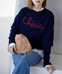 SLOBE IENA | 《追加》cherie刺繍ニット(ニット/セーター)