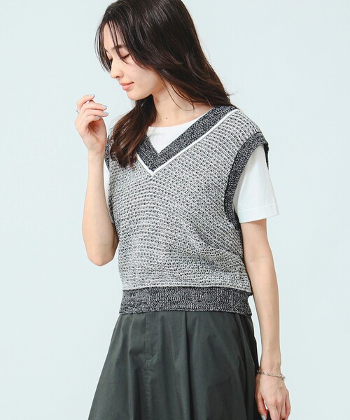 B:MING by BEAMS(ビーミングバイビームス)の「B:MING by BEAMS / MIX ニットベスト(ベスト・レディース・ブラック/ブルー/グリーン・ONE SIZE)」の6枚目の写真