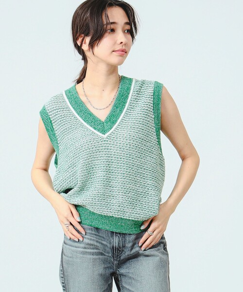 B:MING by BEAMS(ビーミングバイビームス)の「B:MING by BEAMS / MIX ニットベスト(ベスト・レディース・ブラック/ブルー/グリーン・ONE SIZE)」の15枚目の写真