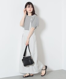 BEAMS HEART / サスペンダー付き ワイドパンツ