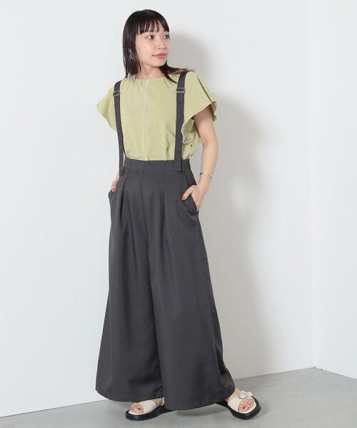 BEAMS HEART / サスペンダー付き ワイドパンツ（スラックス）｜BEAMS HEART（ビームスハート）