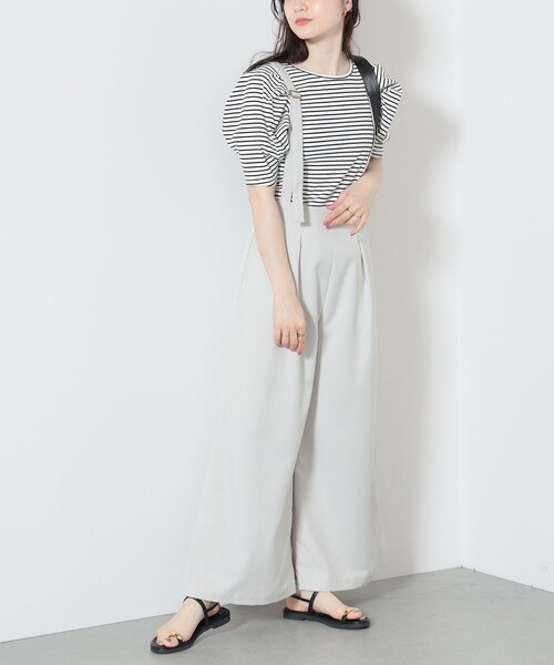セール】BEAMS HEART / サスペンダー付き ワイドパンツ
