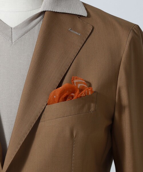 BEAMS F（ビームスエフ）の「REGAGLIA × BEAMS F / 別注 シルク ドット チーフ（ハンカチ/ハンドタオル・メンズ・オレンジ系その他6/イエロー/ネイビー/パープル/ブラック・ONE SIZE）」の5枚目の写真