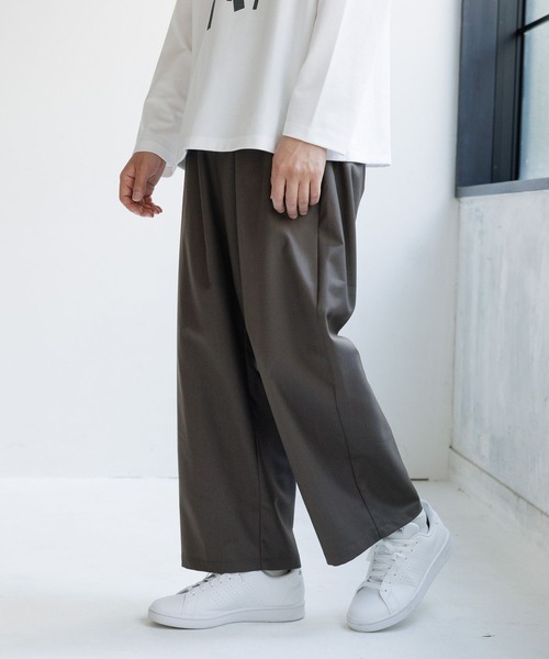 LAKOLE（ラコレ）の「TRワイドイージーパンツ / 992214（その他パンツ・メンズ・チャコールグレー/グリーン/ブラック・LARGE/SMALL/MEDIUM）」の2枚目の写真