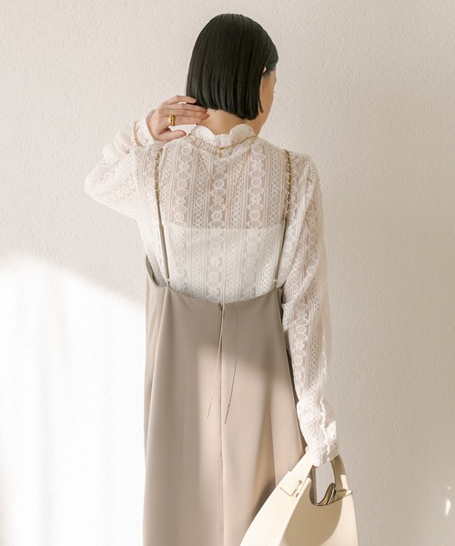 RIVE DROITE（リヴドロワ）の「レースカットソー（Tシャツ/カットソー・レディース・ブラック/オフホワイト・FREE）」の9枚目の写真