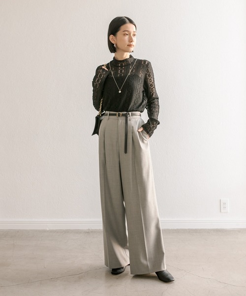 RIVE DROITE（リヴドロワ）の「レースカットソー（Tシャツ/カットソー・レディース・ブラック/オフホワイト・FREE）」の11枚目の写真