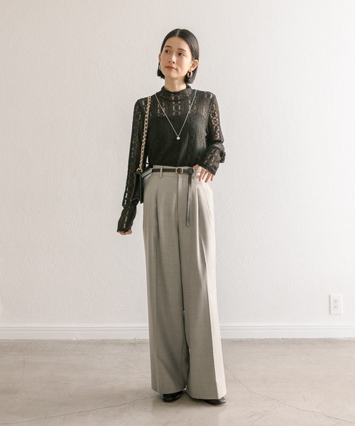 RIVE DROITE（リヴドロワ）の「レースカットソー（Tシャツ/カットソー・レディース・ブラック/オフホワイト・FREE）」の12枚目の写真