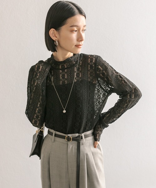 RIVE DROITE（リヴドロワ）の「レースカットソー（Tシャツ/カットソー・レディース・ブラック/オフホワイト・FREE）」の15枚目の写真