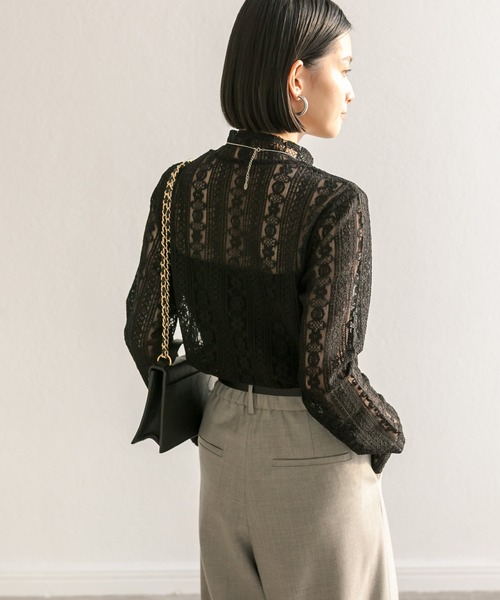 RIVE DROITE（リヴドロワ）の「レースカットソー（Tシャツ/カットソー・レディース・ブラック/オフホワイト・FREE）」の16枚目の写真