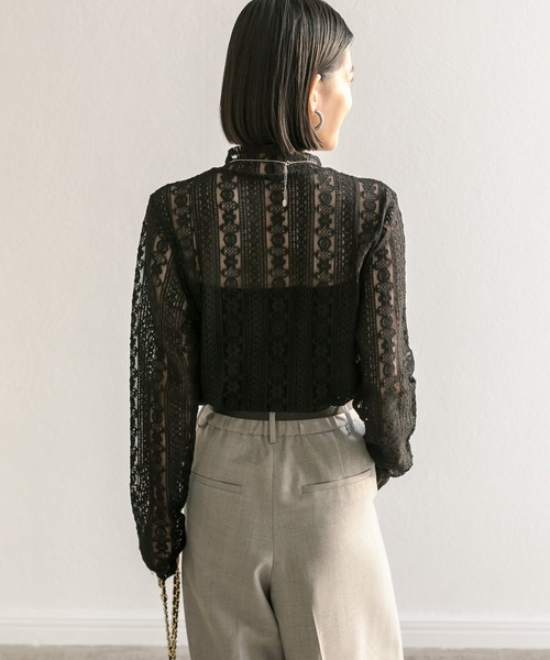 RIVE DROITE（リヴドロワ）の「レースカットソー（Tシャツ/カットソー・レディース・ブラック/オフホワイト・FREE）」の17枚目の写真