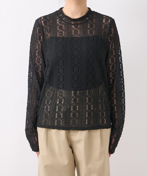 RIVE DROITE（リヴドロワ）の「レースカットソー（Tシャツ/カットソー・レディース・ブラック/オフホワイト・FREE）」の20枚目の写真