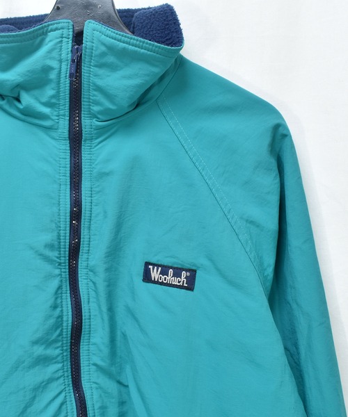 WOOLRICH(ウールリッチ)の「【ヴィンテージ古着】80's Woolrich/ウールリッチ ロゴ フルジップナイロンジャケット USA製(ナイロンジャケット・メンズ・グリーン・LARGE)」の3枚目の写真