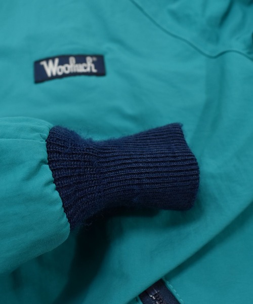 WOOLRICH(ウールリッチ)の「【ヴィンテージ古着】80's Woolrich/ウールリッチ ロゴ フルジップナイロンジャケット USA製(ナイロンジャケット・メンズ・グリーン・LARGE)」の10枚目の写真